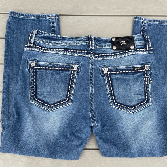 Miss Me Boyfriend Capri Blue Jean Size 30 JB5014P62 - Picture 9 of 12